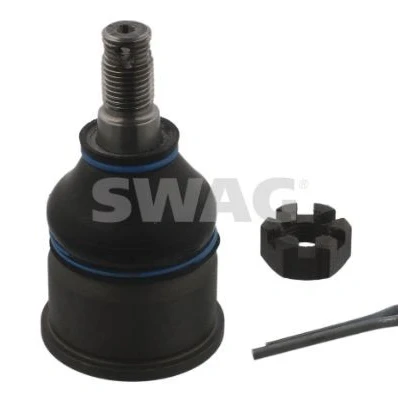 Bild av SWAG 85 91 9387 Rotule de suspension Essieu avant gauche, inférieur, droit avec ecrou crénelé 14,2 pour bras oscillant transversal