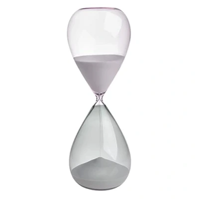 Bild av TFA Dostmann Timglas 30 minuter, 18.6010.02.40, minuters körtid, hourglas, timer dekorativt objekt, bordsdekoration, tidsmätare, av glas, sand, grå rosa