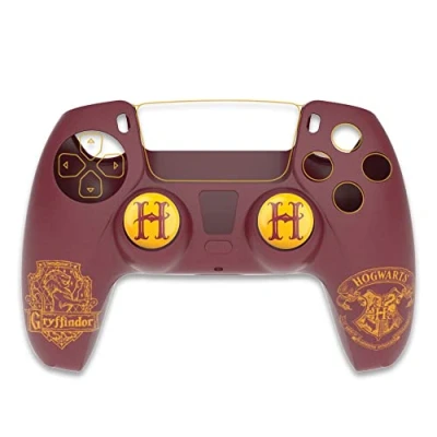 Bild av Freaks and Geeks Harry Potter fodral silikon + grepp för PS5 kontroll gryffindor röd