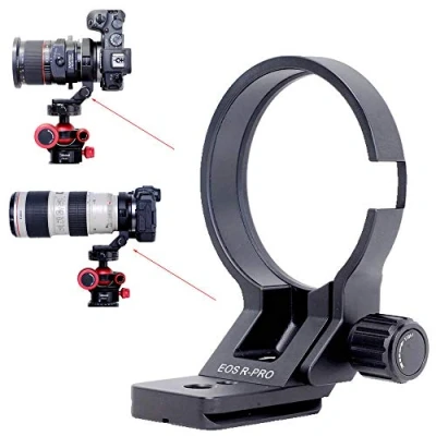 Bild av iShoot Linskrage stativ monteringsring kompatibel med Canon EF EOS R montering omvandlare adapter ring grundläggande modell, linsstödhållare fästets botten är 39 mm Arca Swiss Fit snabbutlösningsplatta Dovetail
