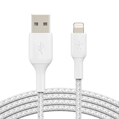 Bild av Belkin Boost Charge Lightning Braided Cable 3 Meter Vit
