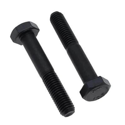 Bild av Sexkantsbultar M10X90 (Pack of 2) med Inte Fullt Gängad bult Klass 10.9 Höghållfast Legerat stål svart Mekaniska Sexkantsskruvar Certifierad Standard DIN931 (10mm x 90mm)