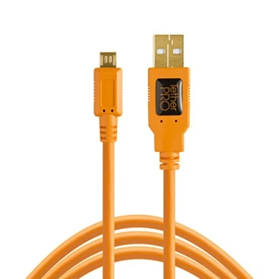 Bild av Tether Tools TetherPro USB 2.0 en hane till Micro B 5 stift orange