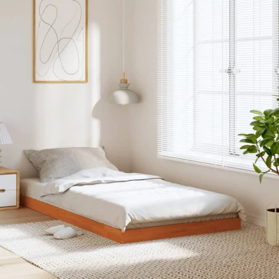Bild av vidaXL Sängram vaxad brun 90x200 cm massiv furu, sovrumsmöbel, sängram, säng, sovrumsmöbler, sängramar, sängar, enkelsäng, enkelsängar, träsäng