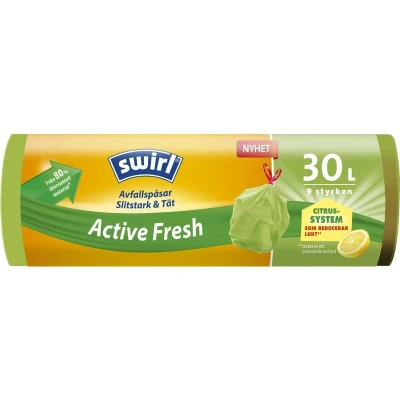 Bild av Swirl Avfallspåse Active Fresh 30L, 9 pack