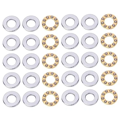 Bild av Oubit Draglager 10 st stötkullager miniatyr hög precision platt stål lager set (F6 12 m 6 x 4,5 mm (10 st)