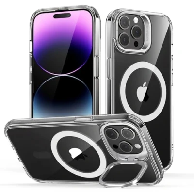 Bild av ESR för iPhone 14 Pro Max fodral, kompatibelt med MagSafe, klassiskt stativfodral HaloLock, militärstandardskyddsfodral, integrerat kameraringstativ mobilskal, reptålig baksida, klar