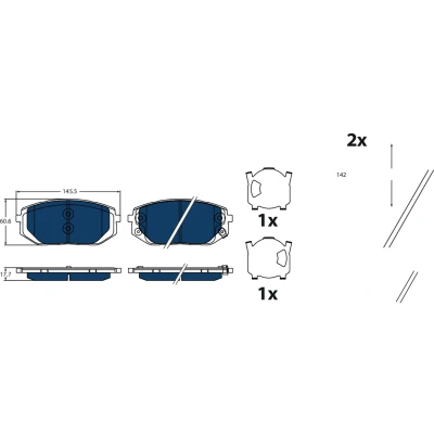 Bild av TRW GDB2495BTE Jeu de plaquettes frein avec indicateur d&#039;usure accessoires