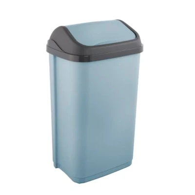 Bild av keeeper Papperskorg med svänglock, 50 l, 38,5 x 29 66 cm, Swantje, blå (Nordic Blue)
