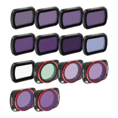 Bild av Freewell QuickSwap ND, ND/PL, CPL, snödimma 1/4, filter för ljusföroreningar 14 pack megakit Osmo Pocket 3: Enkel installation, kreativ frihet, gimbalkompatibilitet