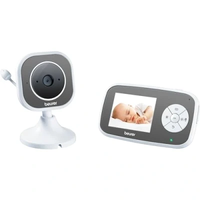 Bild av Beurer BY 110 videobabymonitor med infraröd mörkerseende funktion, 300 meter räckvidd och temperaturlarm, låg strålning energieffektiv överföring