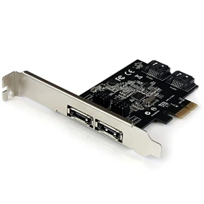 Bild av StarTech.com 2 port SATA III PCI Express gränssnittskort seriell ATA 6 Gbit/s PCIe kort SATA/eSATA kontrollkort för enheter (PEXESAT322I)