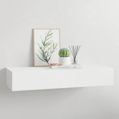 Bild av Väggmonterad låda vit 60x23,5x10 cm MDF