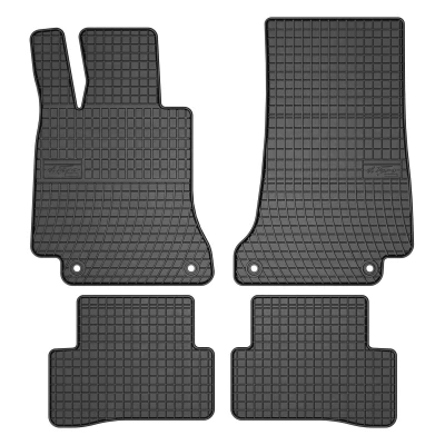 Bild av FROGUM 547327 Ensemble de tapis sol Caoutchouc avant et arrière 4 noir Sur mesure MERCEDES BENZ: Classe C Berline
