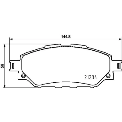 Bild av HELLA 8DB 355 037 801 Jeu de plaquettes frein contact signal d&#039;usure inclus avec accessoires TOYOTA: Hilux VIII Pick up
