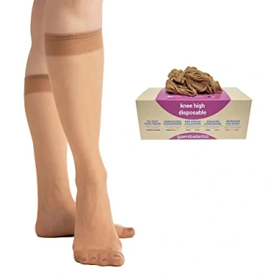 Bild av Pedsox Höga engångsstrumpor., Beige, One Size stor