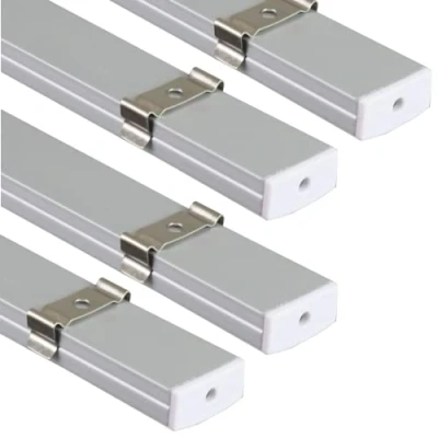 Bild av Jandei 4 x aluminiumprofil 1 meter för 8, 10 eller 22 mm LED ljusremsa, Translucent lock. Komplett monteringssats ytmontering 23,3 9,7 (yta)