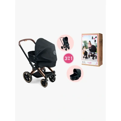 Bild av Corolle 9000141870 Cybex 3 i 1 barnvagn, svart, tillbehör, för dockor 36 och 42 cm, från år