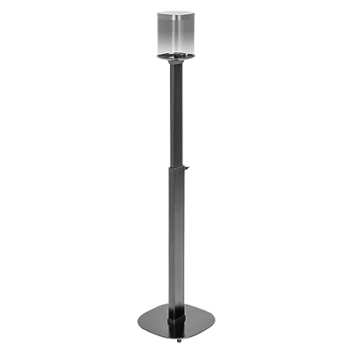 Bild av RICOO 1 st högtalarstativ för Sonos one (SL), golvstativ LH073, boxstativ, höjdjusterbar, stativ, högtalarstativ, stativlådor, kabeldragning, svart