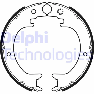 Bild av Bromsbackar, sats, parkeringsbroms DELPHI LS2082