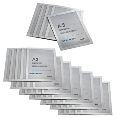 Bild av TUKA i AKUT 40 x A3 magnetisk displayram, teckenlim, infattningsramficka stängning, Psilver affisch, påse med färger silver, TKD8400 40x