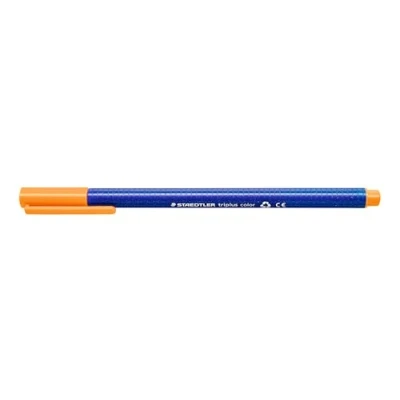 Bild av Staedtler 323 43 Fasermaler Triplus Farbe Dreikantschaft im Kartonetui, auswaschbar, circa 1 mm, 10 Stück, Hellorange