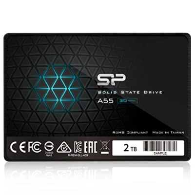 Bild av Silicon Power SSD 2TB 3D NAND A55 SLC Cache Performance Boost 2.5 inch SATA III 7mm (0.28&quot;) Internal Solid State Drive
