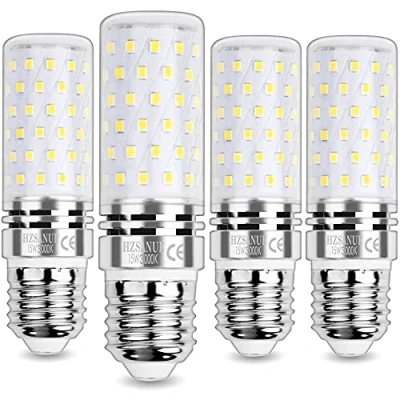 Bild av HZSANUE E27 LED Majs Glödlampor 15W, 3000K Varm Vit, 1700LM, Edison Skruv Glödlampor, 120W Motsvarande Glödande, 4 pack