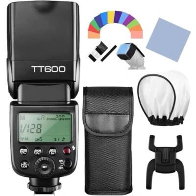 Bild av Godox TT600 2,4 G trådlös GN60 blixt speedlite master/slaveblixt 1/8000 s HSS för Canon Nikon Pentax Olympus Fujifilm kompatibel med AD360II C/N TT685C/N X1T Trigger