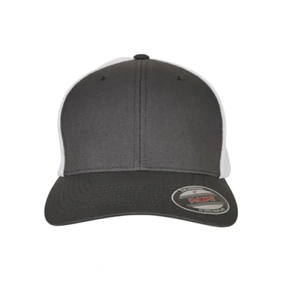 Bild av Flexfit Mesh truckerkeps 2 ton unisex basebollkeps för kvinnor och män, blk/wht, L/XL