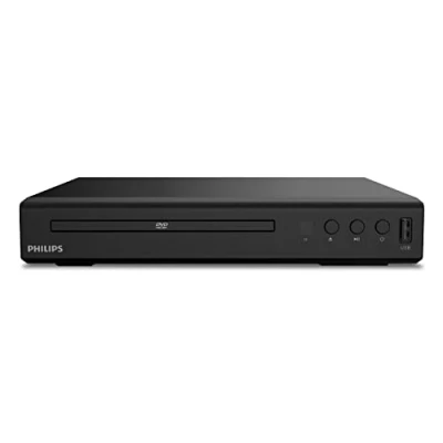 Bild av PHILIPS DVD spelare TAEP200/12 USB För TV nästan alla skivformat DVD, AVI, DIVX, MPEG och CD Extern enhet Media Link 22,5 x 19,6 4,3 CM Svart