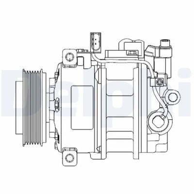 Bild av DELPHI CS20522 compresseur De Climatisation 7SEU17 PAG 46 avec huile VOLKSWAGEN: Amarok Pick up, Transporter 5 Bus,