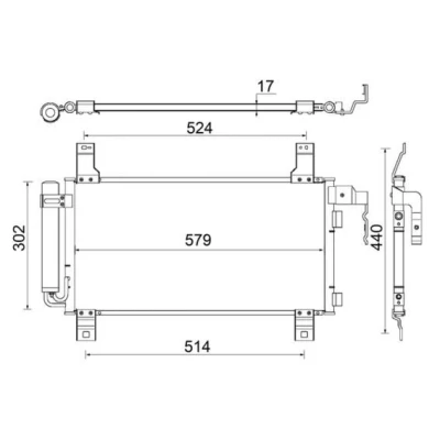 Bild av MAHLE ORIGINAL AC 794 000S Condenseur De Clim avec déshydrateur 579