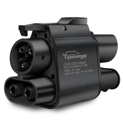 Bild av GUWIEYG CCS2 till CCS1 Laddningsadapter, Typ 2 1 EV adapter, 1000V 250A, Kompatibel med AC och DC Charging, Adapter för elfordon IEC 62196 SAE J1772