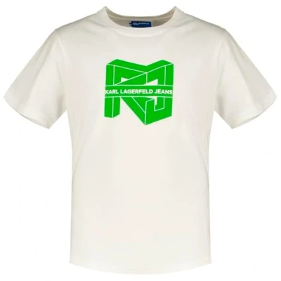 Bild av Karl Lagerfeld Jeans CUBE LOGO TEE Tshirt med print, Storlek: Medium, White