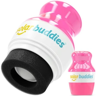 Bild av Solar Buddies Solskyddsapplikator Fullständig Rosa Påfyllningsbar Roll on Svampapplikator för Solskydd, Solkräm &amp; Lotion Barn, Vuxna Familjer Innehåller 100 ml