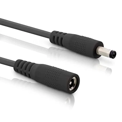Bild av InLine DC förlängningskabel, universal nätdel förlängningskabel för LED remsor, övervakningskameror, skrivare, routrar, switchar och mycket mer, kontakt/uttag 5,5 x 2,1 mm, svart, 5 m