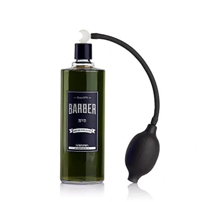 Bild av BARBER MARMARA No.5 Eau de Cologne män med bollpump sprejflaska 1 x 500 ml efter shave doftvatten rakvatten fräschar upp barbershop spray kroppsspray