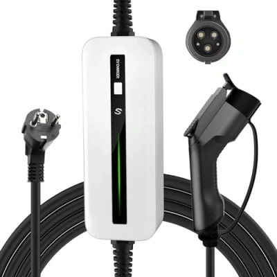 Bild av Morec ev laddkabel typ 1 omkopplingsbar laddare 10 / 16A laddbox US standarder laddningskabel SAE J1772 schuko 2 stift EVSE 2.2/3.6kw, 6m 20ft