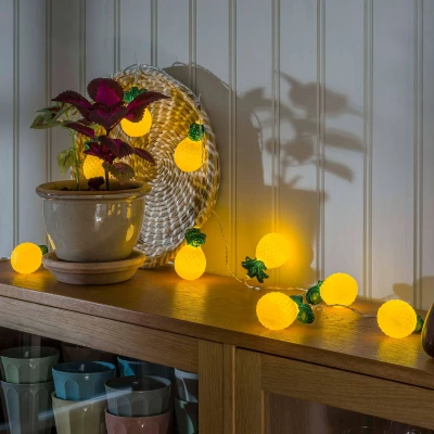 Bild av Konstsmide Season LED ljusslinga Ananas, batteridriven
