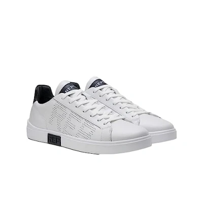 Bild av Replay Polys Studio Sneakers, Storlek: 42, White/black Skinn och skinnimitation