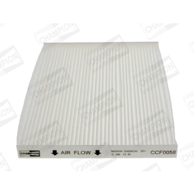 Bild av CHAMPION CCF0058 Filtre d&#039;habitacle de pollens, à particules 265 190 20 NISSAN: Qashqai / Qashqai+2 I, X Trail