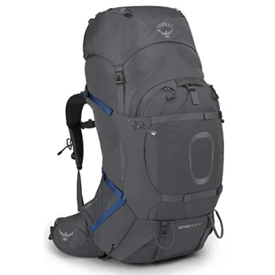 Bild av Osprey Aether Plus 70 Men&#039;s Backpacking Backpack, Eclipse Grey, Small/Medium