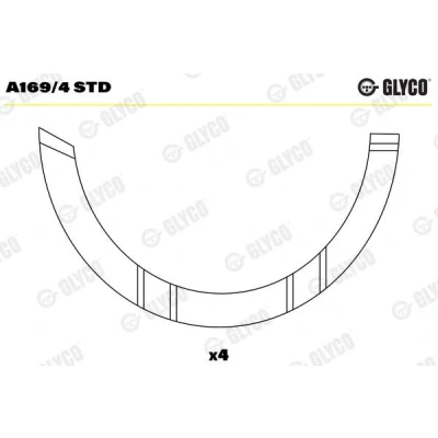 Bild av Distansskiva, vevaxel GLYCO A169/4 STD