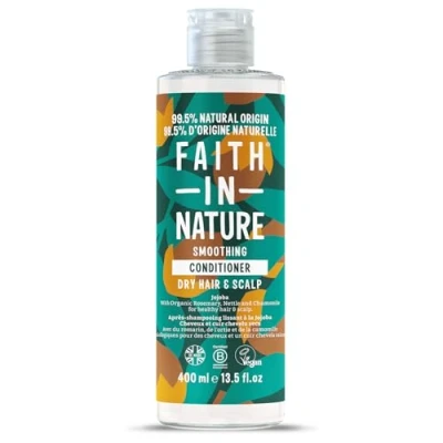 Bild av Faith In Nature Jojoba balsam, jämnande, vegansk och fri från djurförsök, utan SLS eller parabener, för normalt till torrt hår, 400 ml