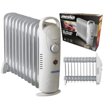 Bild av mesko Oljefylld radiator 11 ribbor vit, flerfärgad, en storlek