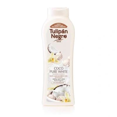 Bild av Tulipan Black, bath gel Coco Pure White, Skin Extra Smooth, 720 ml