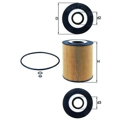 Bild av MAHLE ORIGINAL OX 146D Filtre à huile Cartouche filtrante OPEL: Astra J GTC, MAN: TGA, F 2000