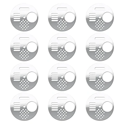 Bild av 12 st bikupa entré grind rostfritt stål bi nuc låda skiva bo dörr biodling verktyg utrustning diameter 6,8 cm