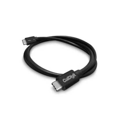 Bild av CalDigit Thunderbolt 4 kabel, stöder laddning vid 100 W, 40 Gbit/s, kompatibel med 3 och USB C, 2016+ MacBook Pro, Air, 2020+ M1 (0,8 m lång kabel).
